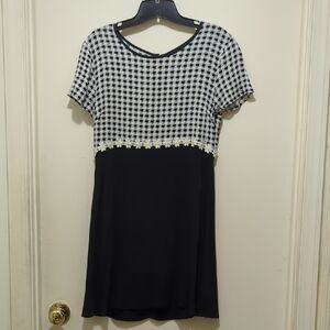 Urban Outfitters Navy and White Checkered Mini Dress NWOT